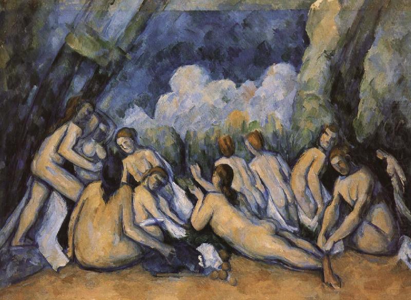Paul Cezanne big bath person china oil painting image